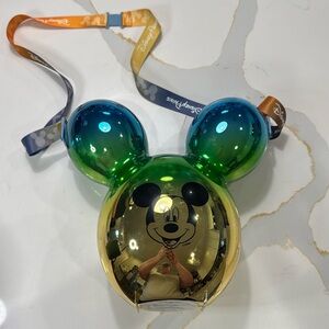 Disney Mickey Mouse Green and Gold Balloon Popcorn Bucket